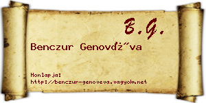 Benczur Genovéva névjegykártya